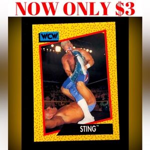 Sting 1991 Rookie RC WWE WCW Wrestling Card
